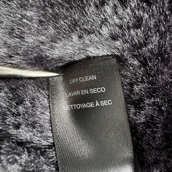 WHITE HOUSE BLACK MARKET Faux Suede Vest Black XS Asymmetric Pockets Streetwear - Picture 12 of 14